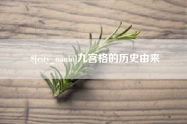 微山九宫格的历史由来