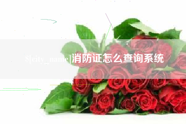 微山消防证怎么查询系统