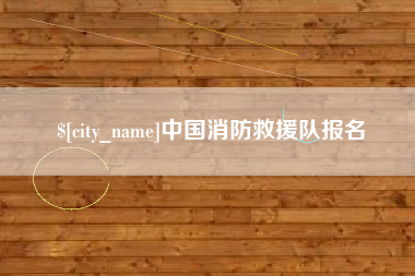 微山中国消防救援队报名