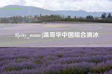 微山温哥华中国组合滑冰