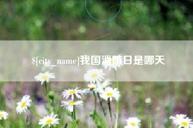 微山我国消防日是哪天