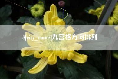 微山九宫格方向排列