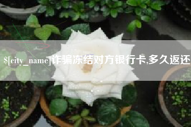 微山诈骗冻结对方银行卡,多久返还