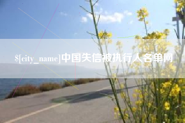 微山中国失信被执行人名单网