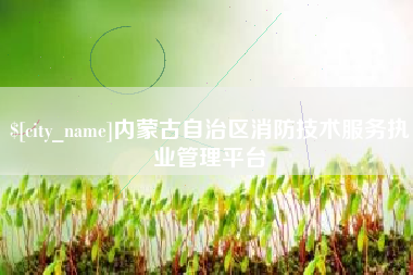 微山内蒙古自治区消防技术服务执业管理平台