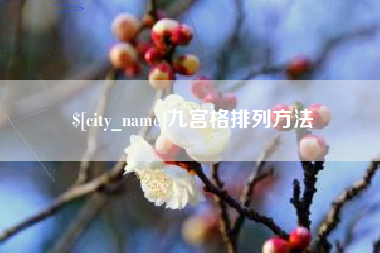 微山九宫格排列方法