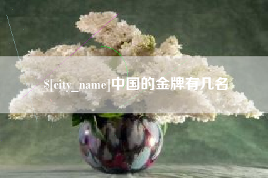 微山中国的金牌有几名