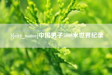 微山中国男子5000米世界纪录