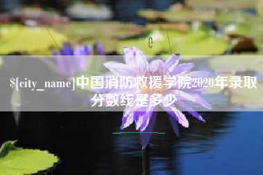微山中国消防救援学院2020年录取分数线是多少