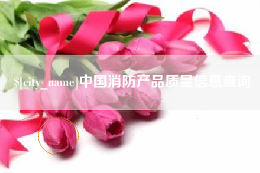 微山中国消防产品质量信息查询