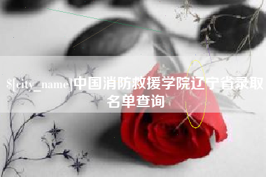 微山中国消防救援学院辽宁省录取名单查询
