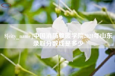 微山中国消防救援学院2021年山东录取分数线是多少