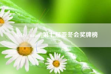 微山第七届亚冬会奖牌榜