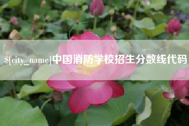 微山中国消防学校招生分数线代码