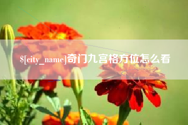 微山奇门九宫格方位怎么看