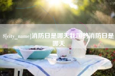 微山消防日是哪天我国的消防日是哪天