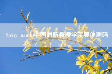 微山中国消防救援学院要体测吗