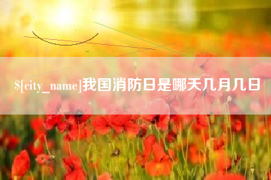 微山我国消防日是哪天几月几日