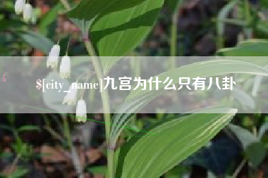 微山九宫为什么只有八卦