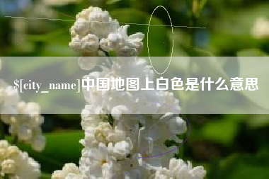 微山中国地图上白色是什么意思