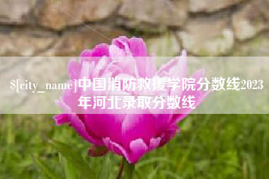 微山中国消防救援学院分数线2023年河北录取分数线