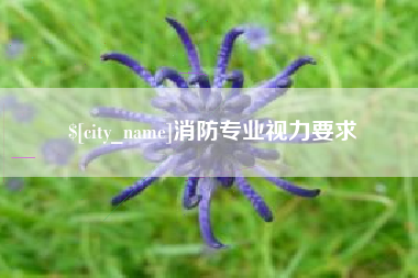 微山消防专业视力要求