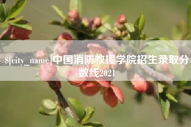 微山中国消防救援学院招生录取分数线2021