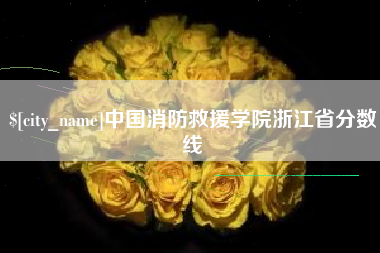 微山中国消防救援学院浙江省分数线