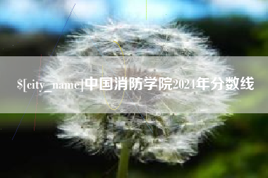 微山中国消防学院2024年分数线