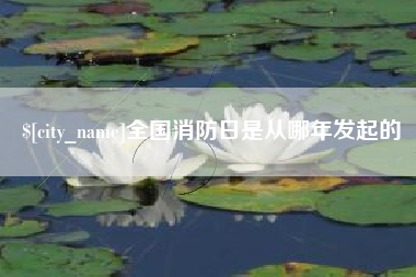 微山全国消防日是从哪年发起的
