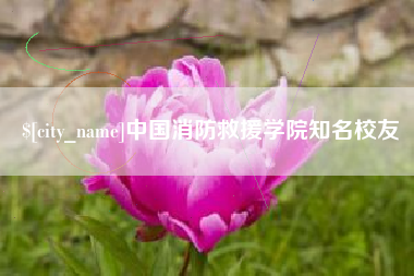 微山中国消防救援学院知名校友