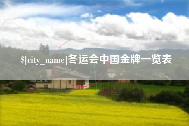 微山冬运会中国金牌一览表