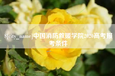 微山中国消防救援学院2020高考报考条件