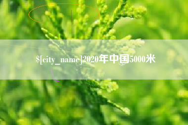 微山2020年中国5000米