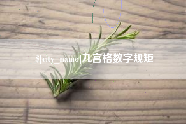 微山九宫格数字规矩
