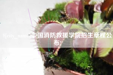 微山中国消防救援学院招生章程公布!
